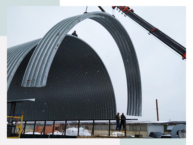 Полукруглые ангары в Арсеньеве