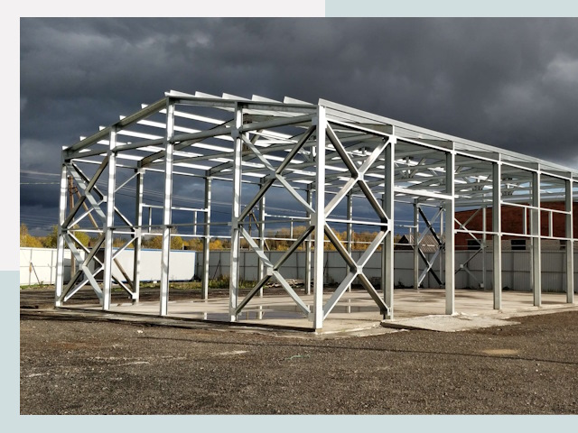 Двускатные ангары в Арсеньев от 617 руб. за квадрат