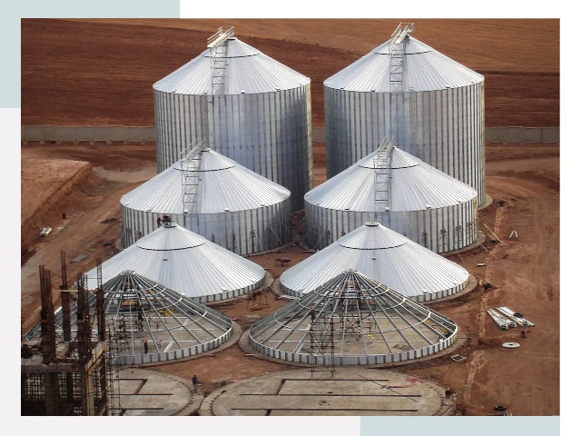 Строительство зерновых силосов в Арсеньеве